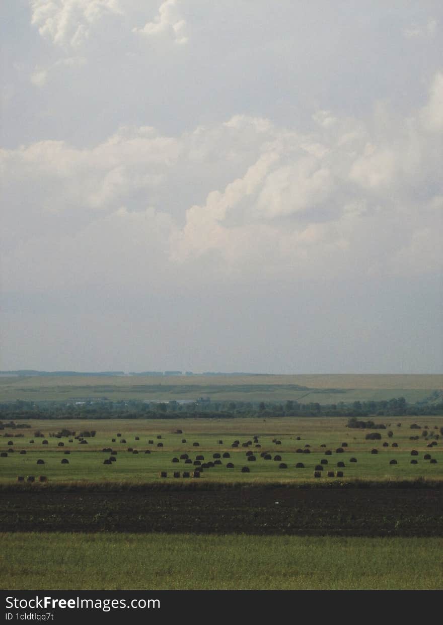 Mountains And Steppes Of Khakassia In Summer