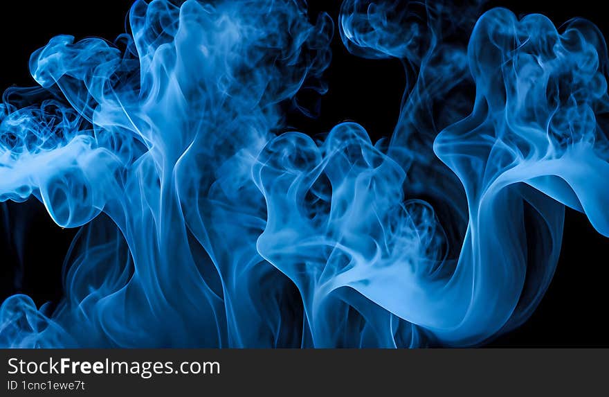 Abstract blue smoke background.