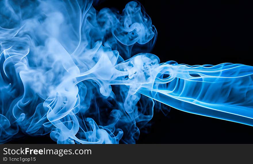 Abstract blue smoke background.