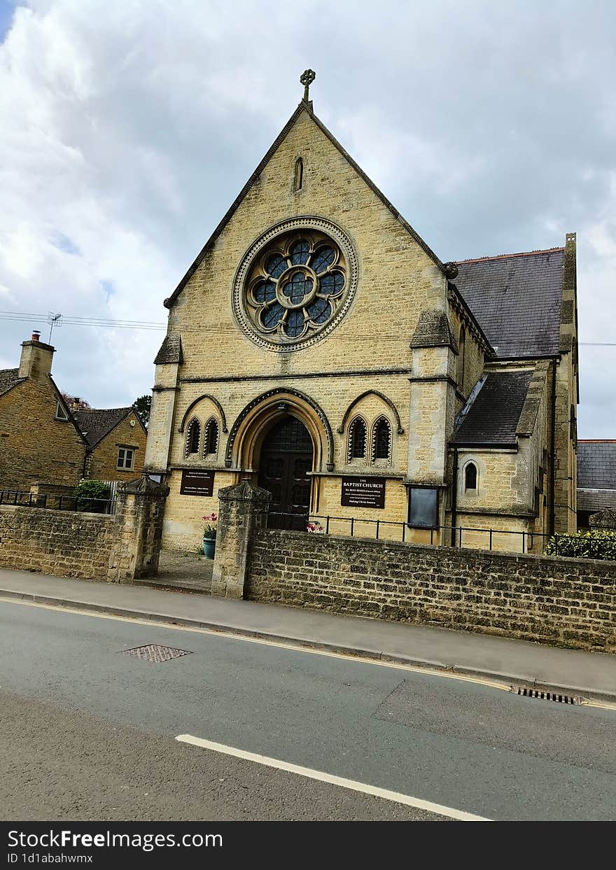 Baptist Church in Cotswold, beautiful architecture oldest Church in the town