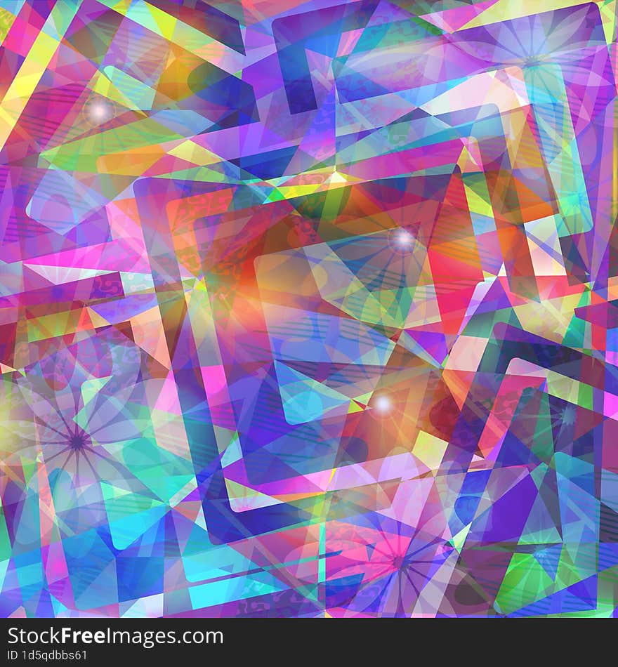 Geometrical colorful triangle background,  illustration