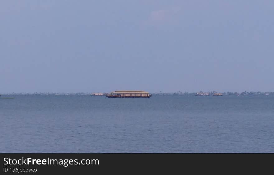 Alleppey back waters, sea view from Lake canopy resort.