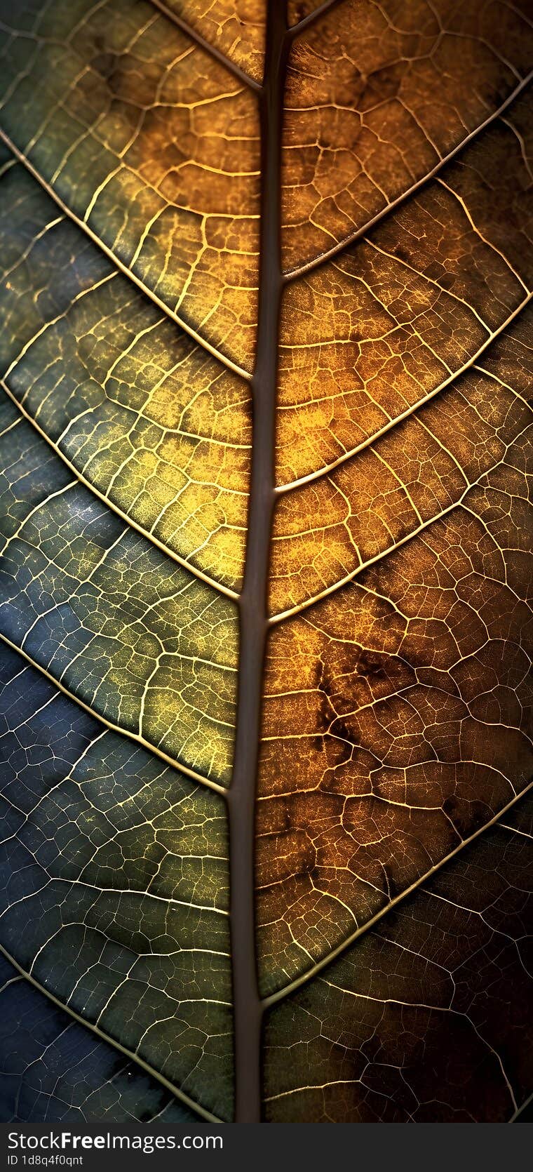 Autumn Leaf Detail Close up Mobile Background