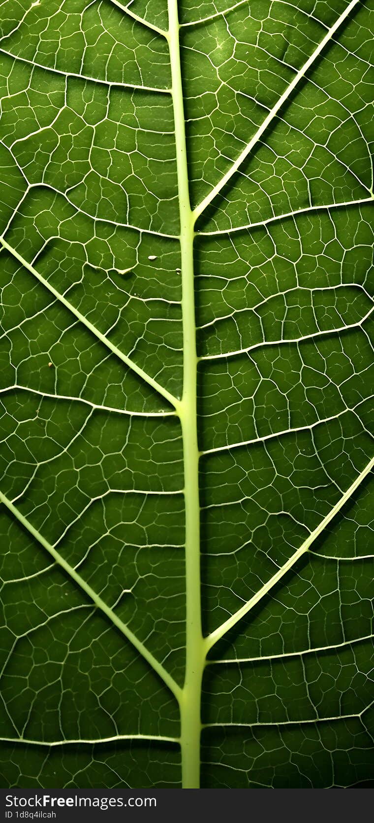 Green Leaf Macro Of Vein Details Mobile Backdrop