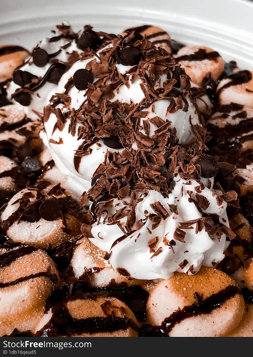 Sundae Ice cream Waffle dessert