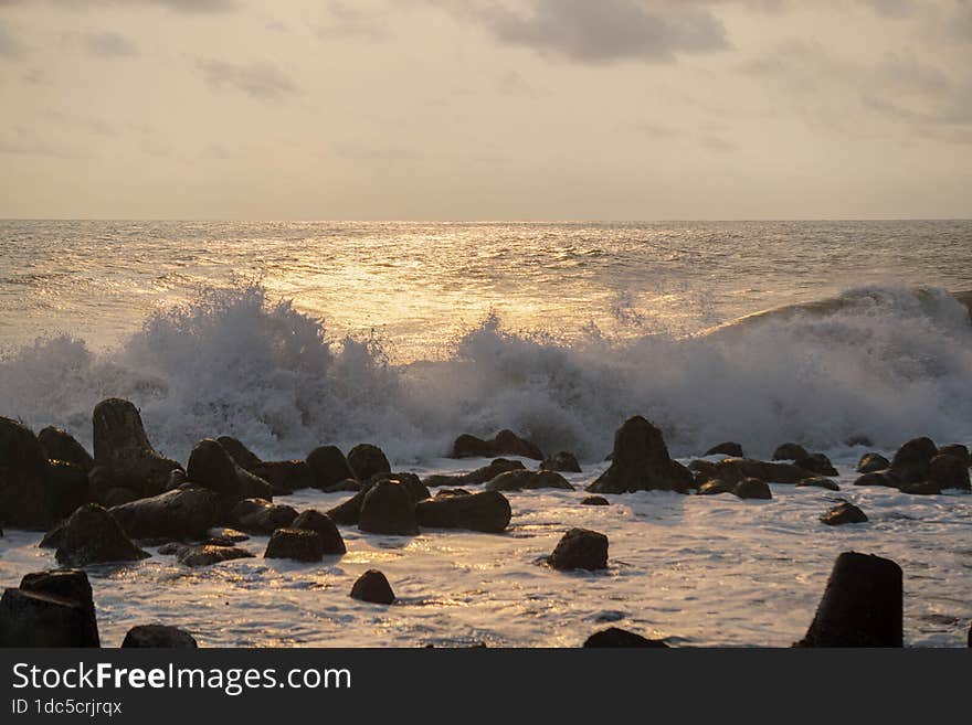 Beach Waves In The Afternoon