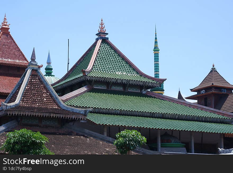 Low angle view of temple against sky