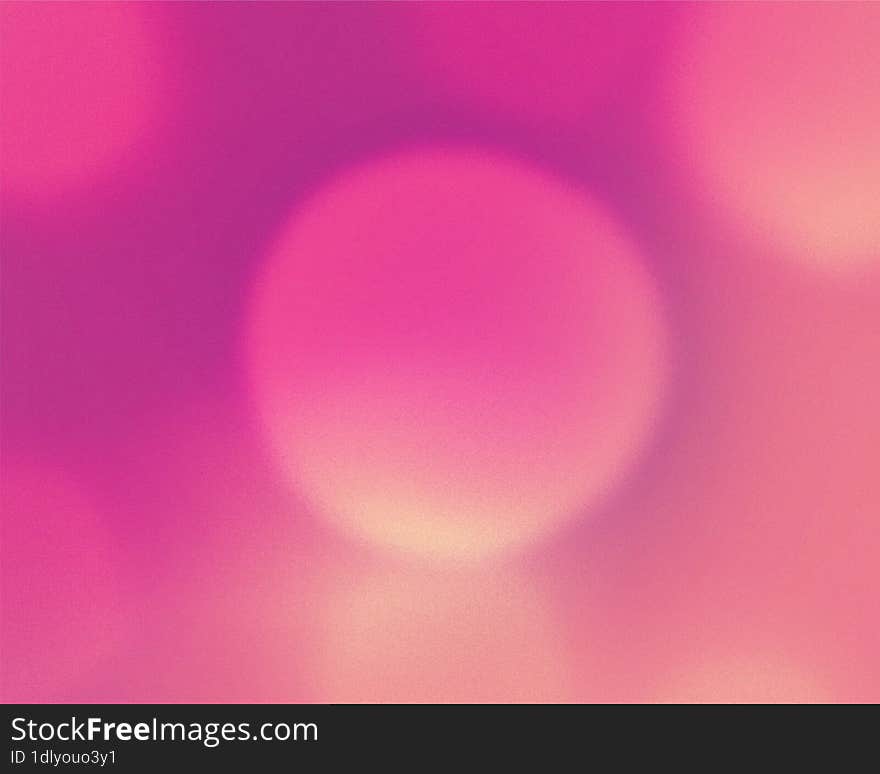 Abstract gradient with grain texture. Circle shapes on grainy background.