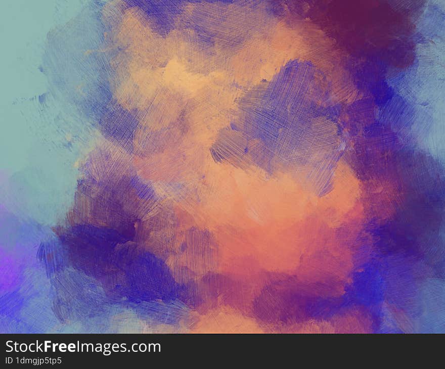 Brush Oil Painting Background Colorful