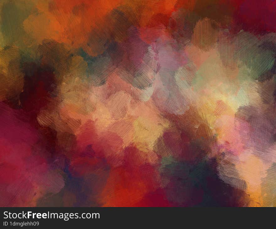 Brush Oil Painting Background Colorful