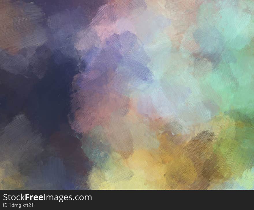 brush oil painting background colorful