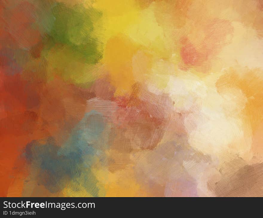 Brush Oil Painting Background Colorful