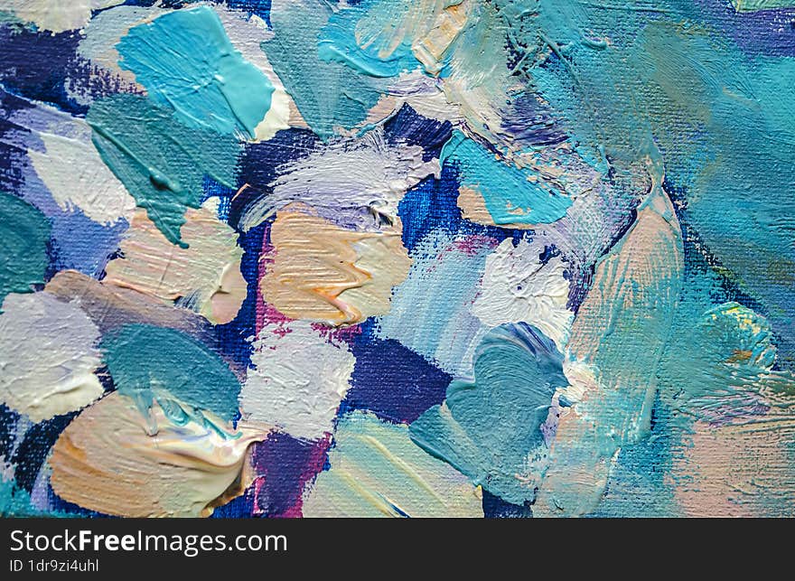 Textured abstract acrylic painting. Abstract art background. Color texture. Modern art