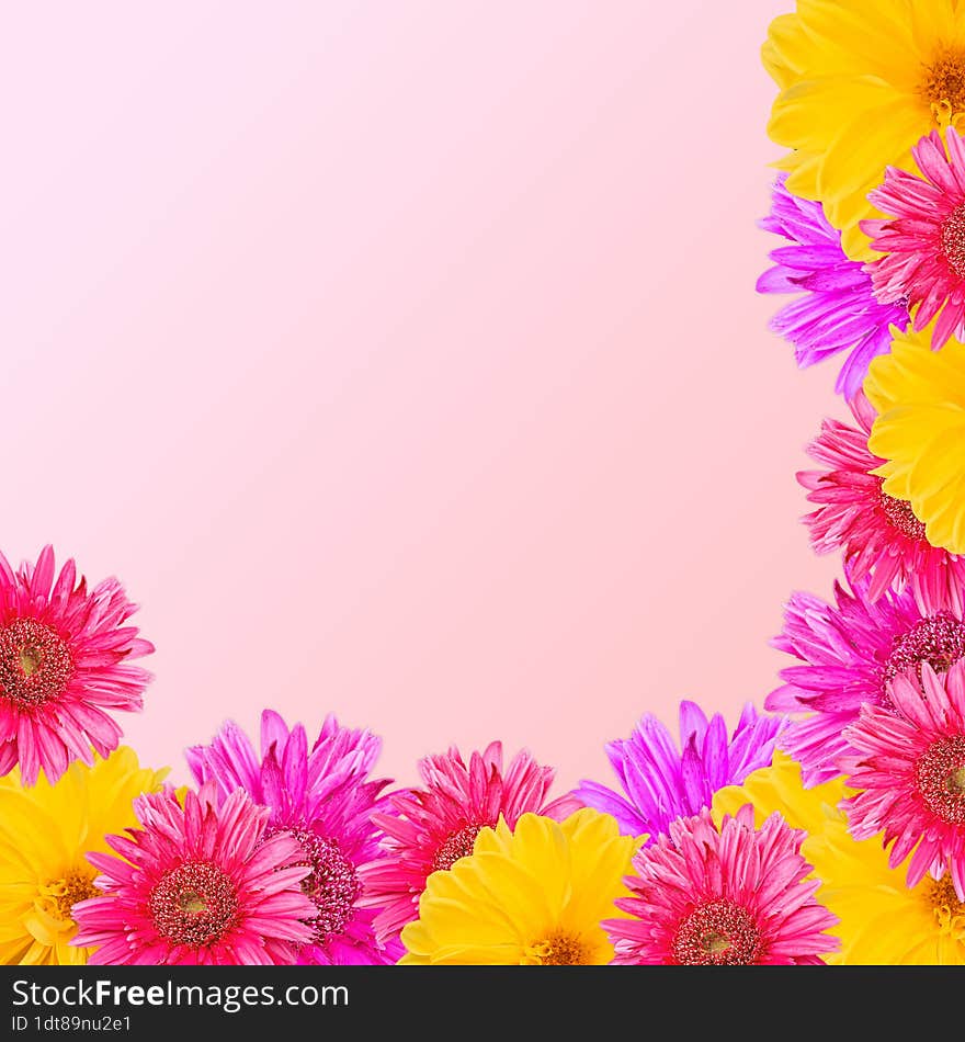 Flower frame with space for copy