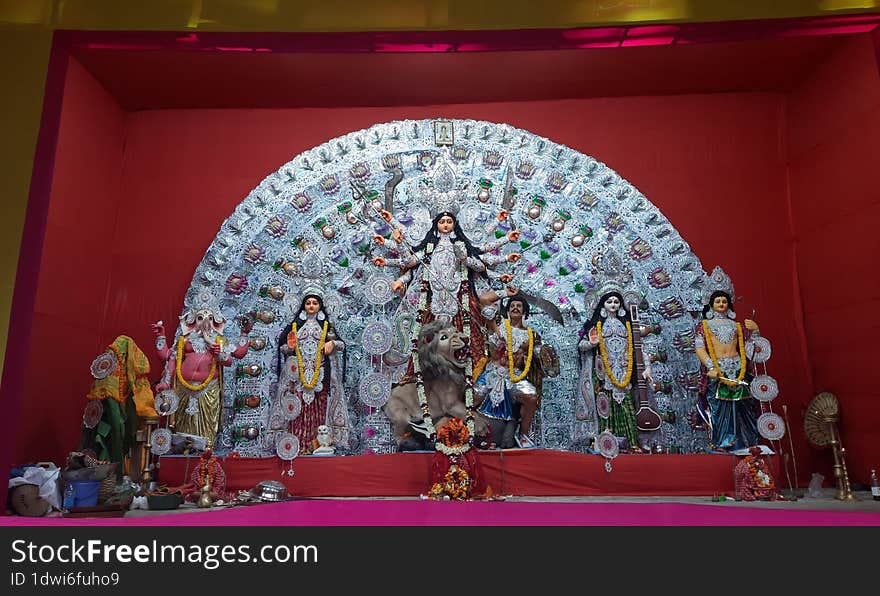 Durga sculpture of howrah in india