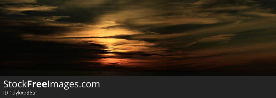 Painted Sky Over Panama City Beach Gulf Of Mexico Sunset