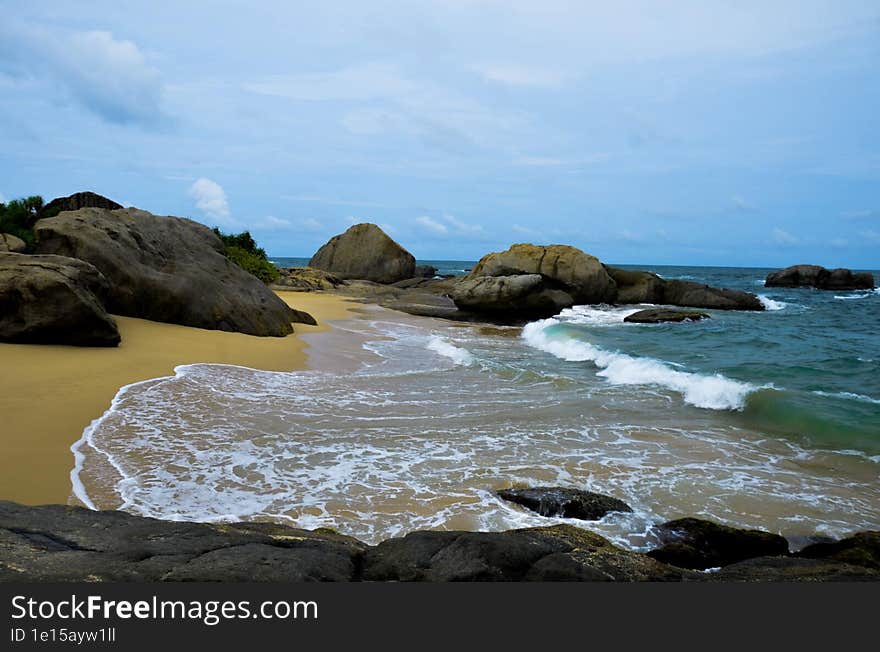 SRI Lankan Beautiful beach  . natural most popular beach relaxing time