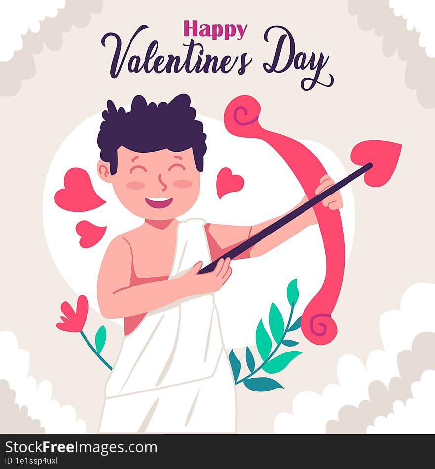 Valentine concept illustration design. Holiday banner, web poster, flyer, stylish brochure, greeting card, cover. Romantic backgro