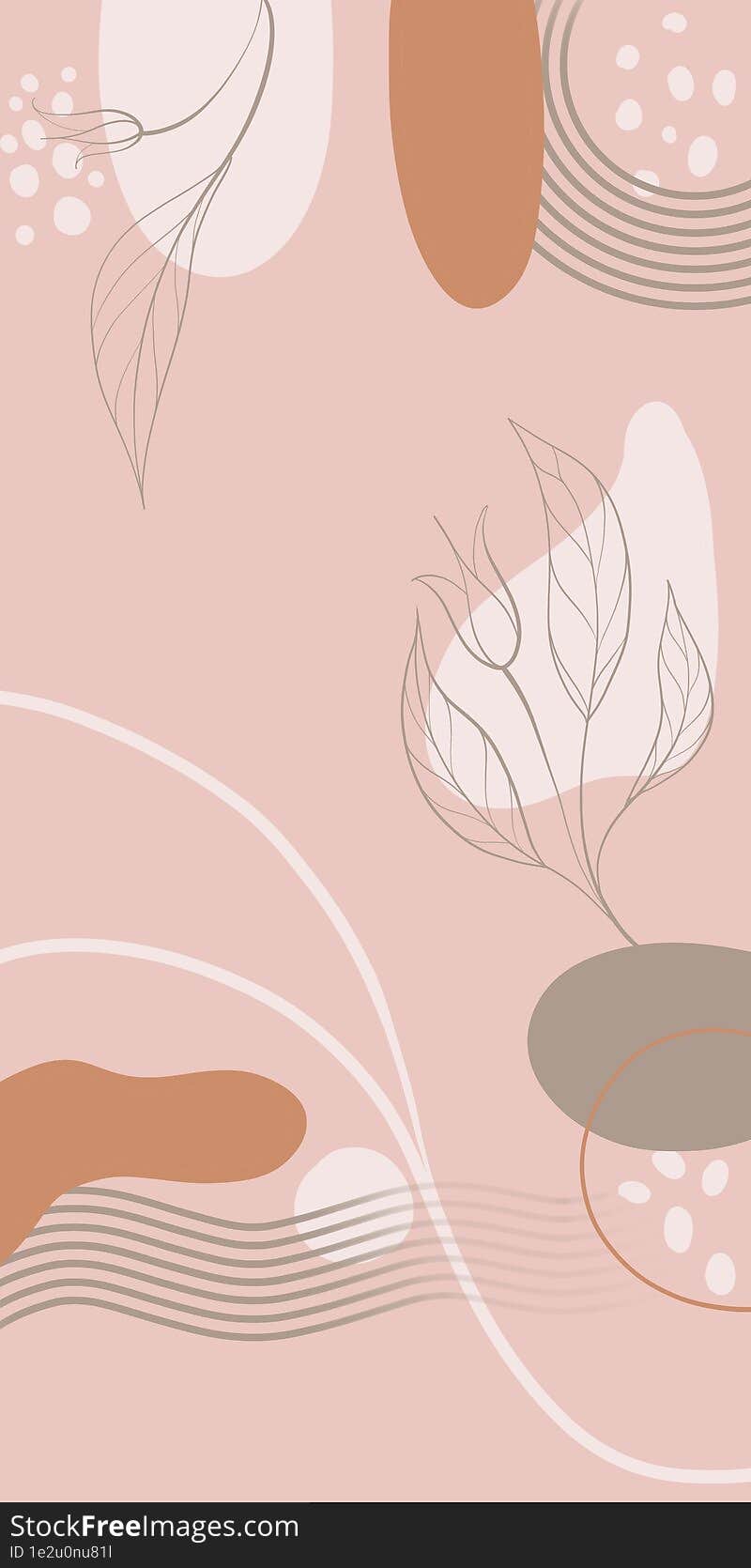 Abstract background on pastel colors with dots and line