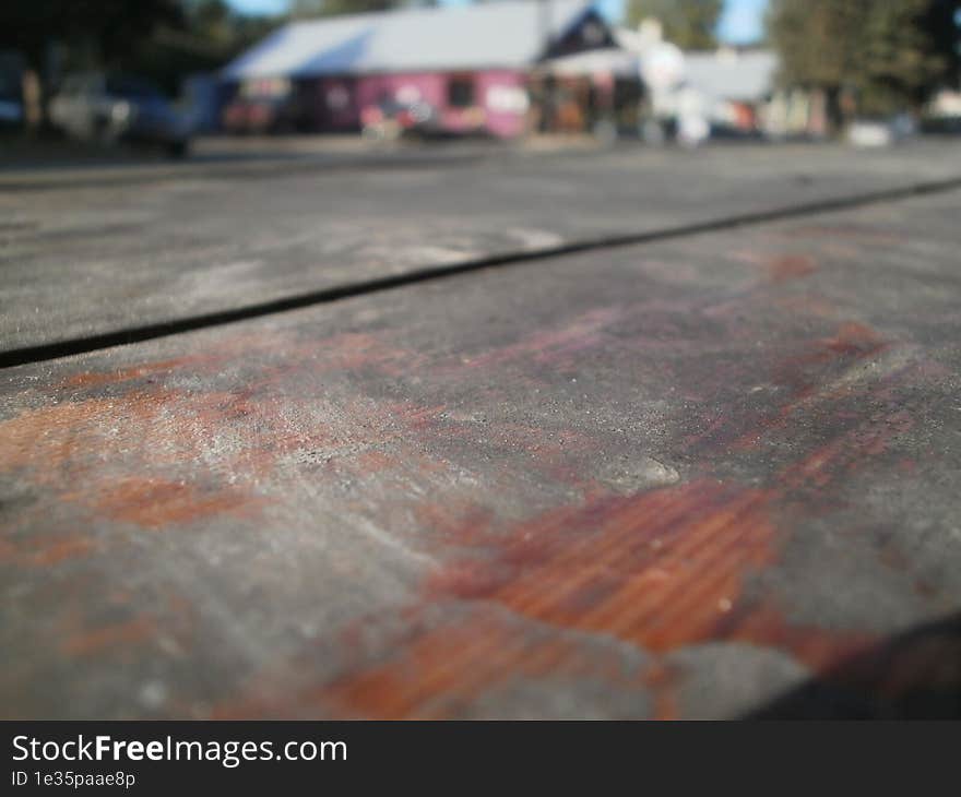 Close-up of a wooden table