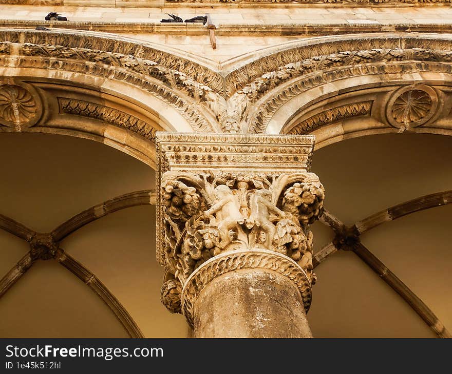 Detail of column at renesanse palace