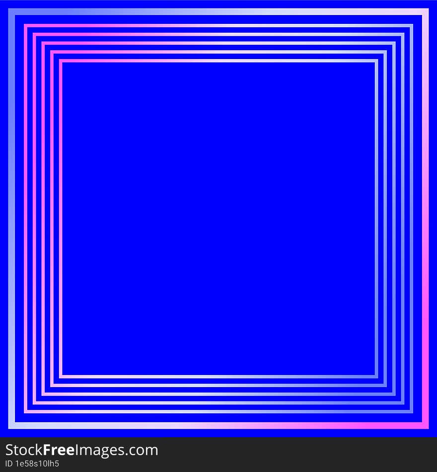 Flat Wireframe Boarder Template, Blue and Magenta Gradient, High Contrast Blue Bakcground