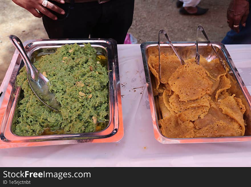 Moong Dal Halwa is a traditional Indian dessert with dry fruits also with Rajasthani famous ghevar sweets