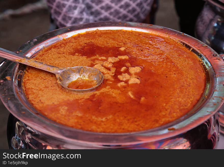 Indian Vegetable Food During Wedding Season To Serving With People