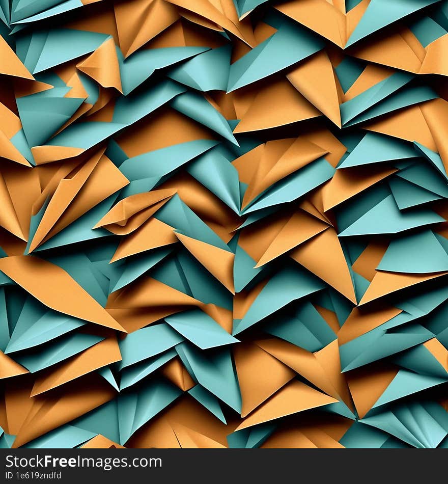 Origami non seamless pattern.