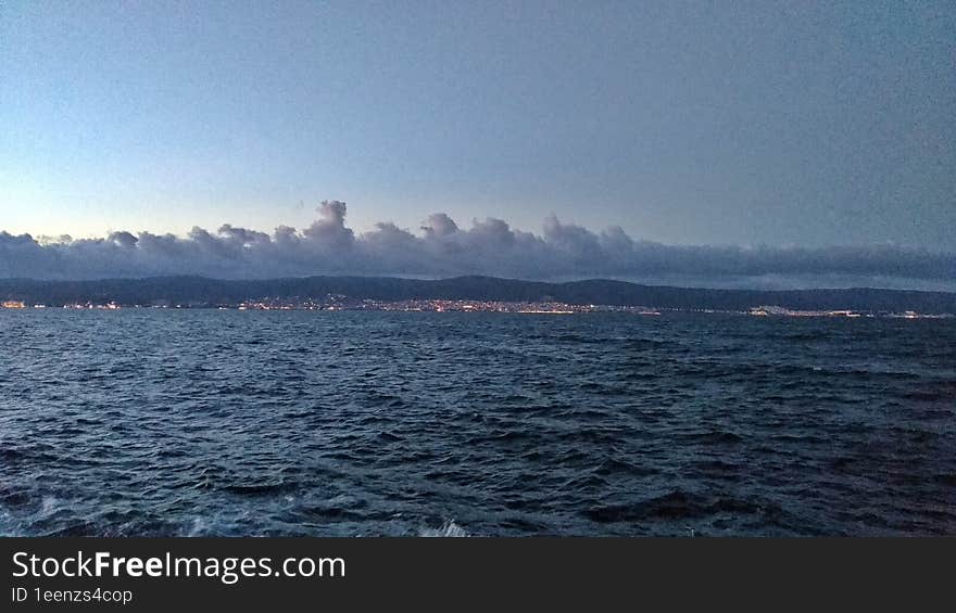 View of the Black Sea and Bulgarian resorts from Nessebar