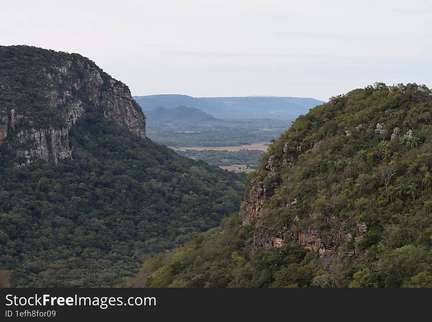 two green hills in the country of paraguay