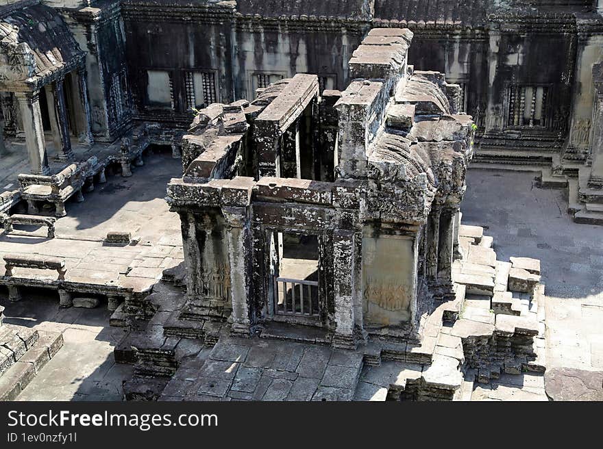 Stone statues, ancient civilization. Phnom Penh-Siam Reap-Angkor Wat.Siem Reap City