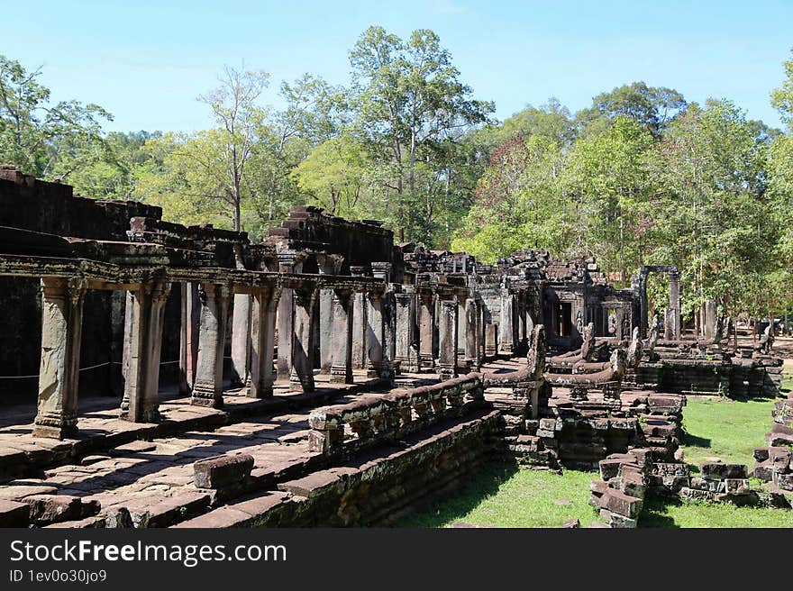 Stone Statues, Ancient Civilization. Phnom Penh-Siam Reap-Angkor Wat.Siem Reap City