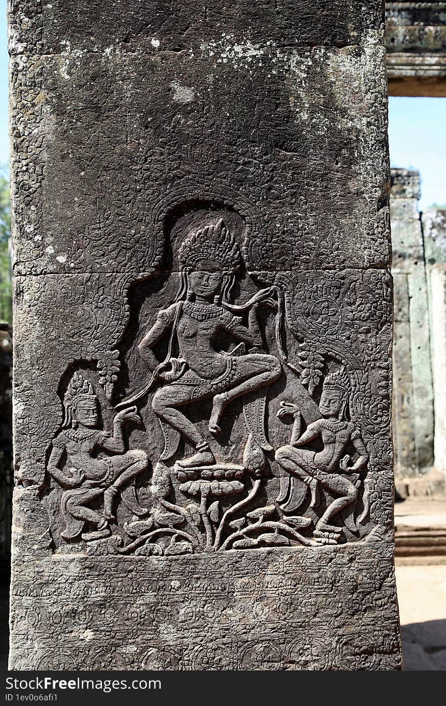 Stone Statues, Ancient Civilization. Phnom Penh-Siam Reap-Angkor Wat.Siem Reap City