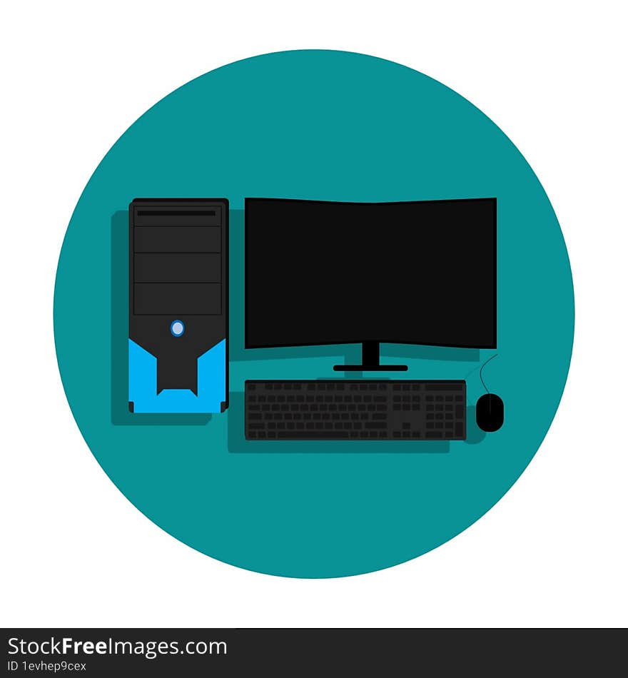 computer pc icon 2d