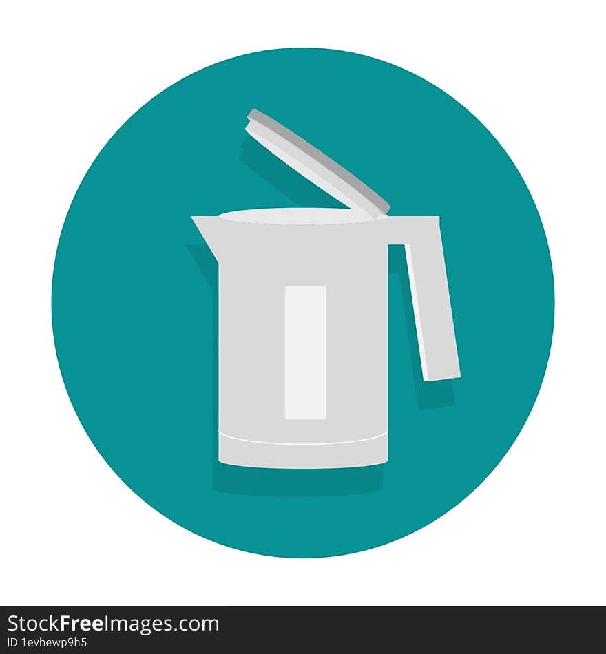 electric kettle icon 2d