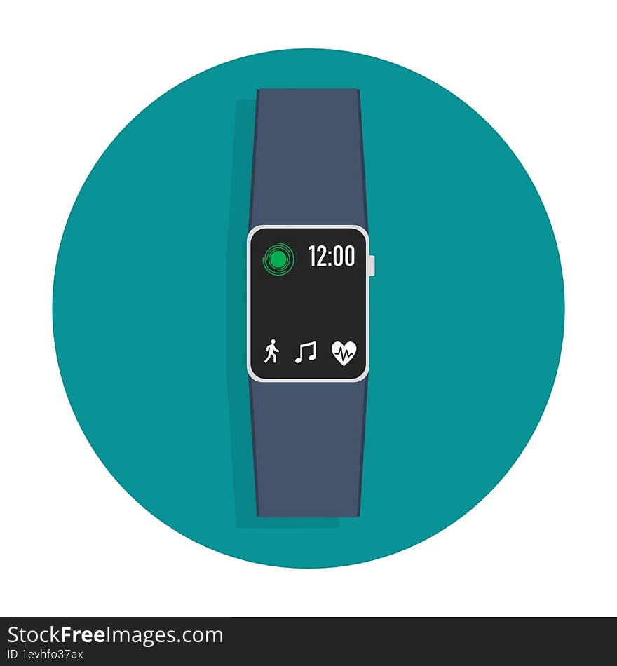 smart watch icon 2d