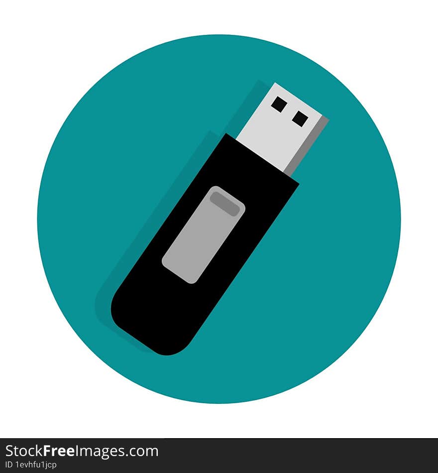 usb flash drive icon 2d