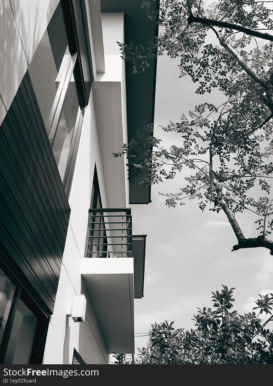 Upper porch, two-storey housing estate