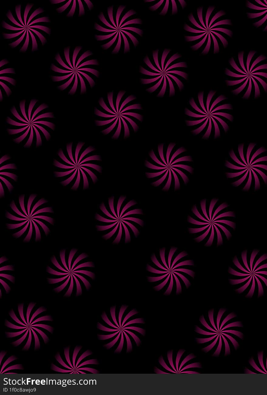 Print with pink flowers decorative on a black background for your ideas and designs
