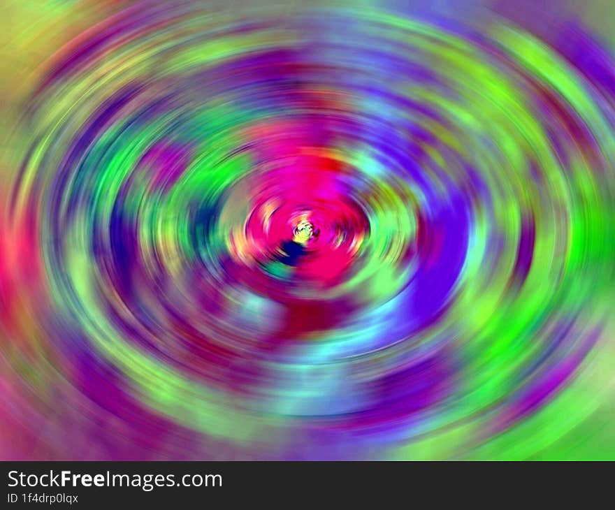 radial blur abstract  in vivid vibrant colors