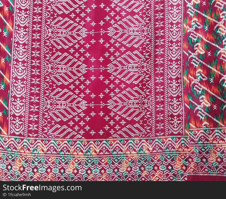 Traditional Fabric Motif South East Asia Region