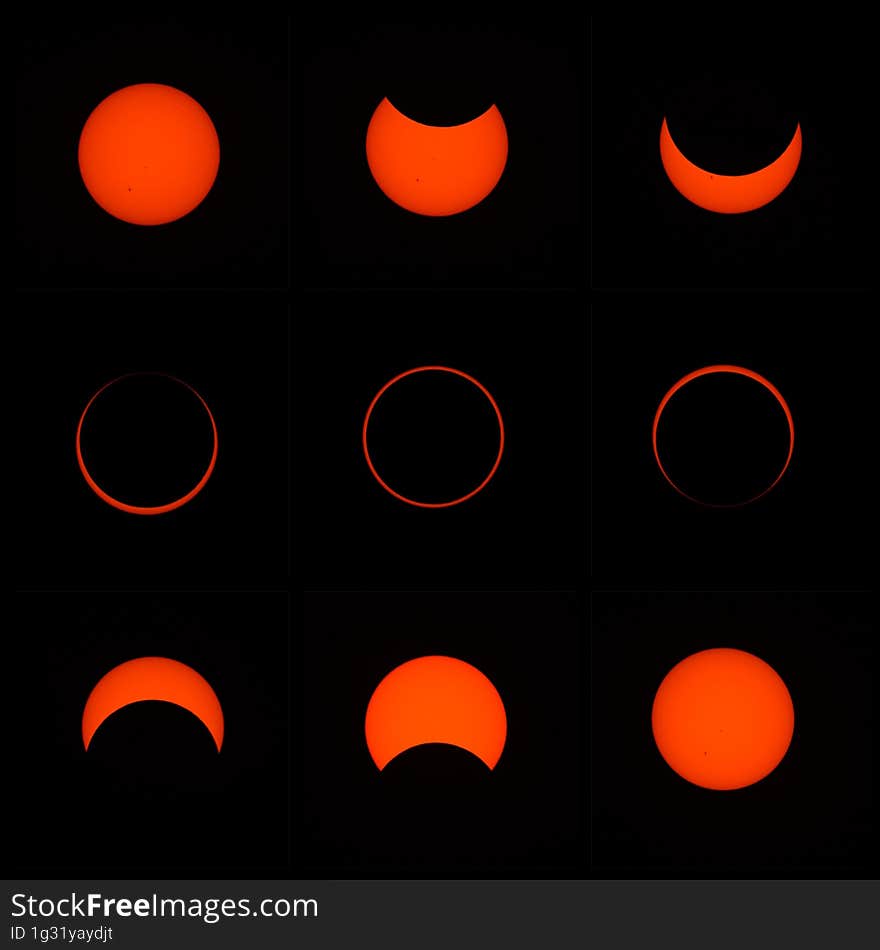 Composite annular solar eclipse on October 14, 2023 in Albuquerque, New Mexico