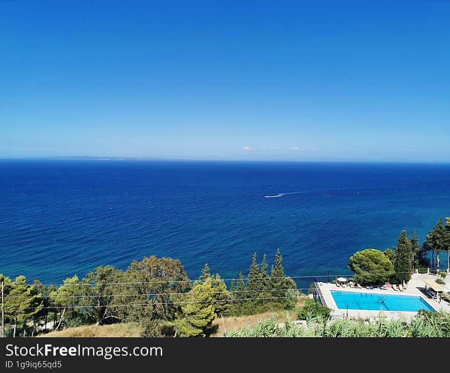 View over Ionian Sea, Zakynthos Island, Greece