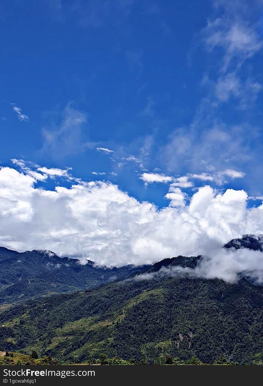 View from the heights of Mount Papua, Indonesia