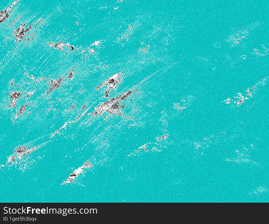 Abstract turquoise watercolor background with diagonal scratches