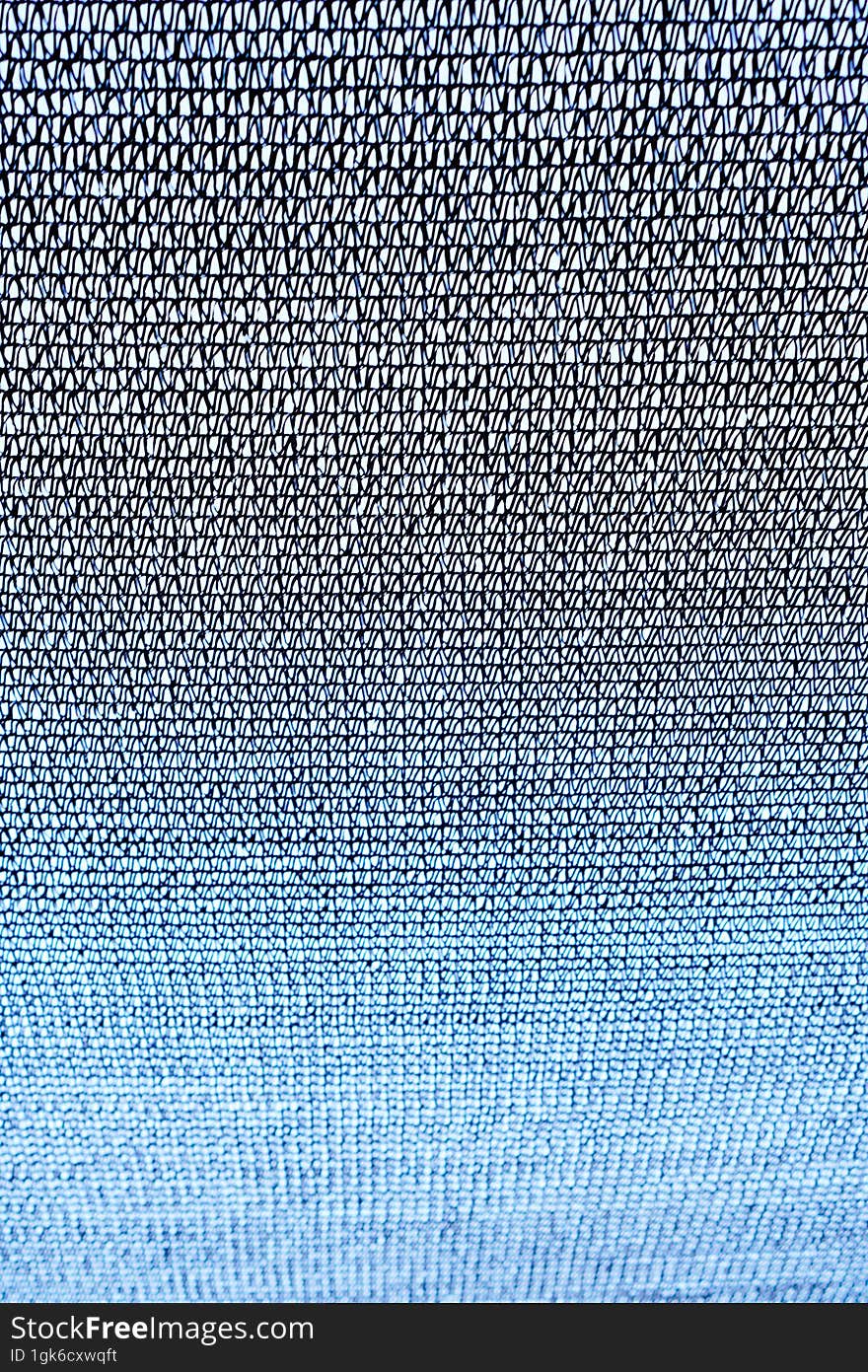 close-up view of the black heat shield mesh