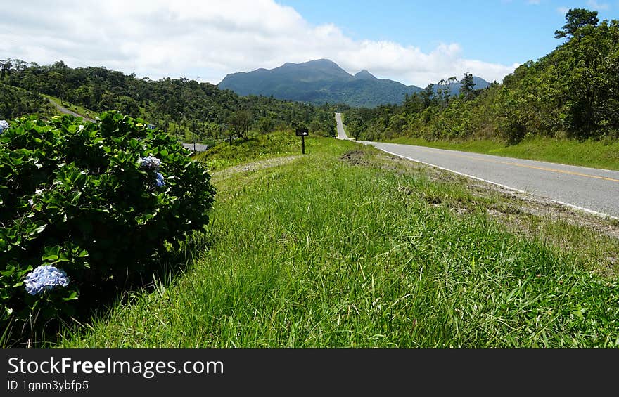 Estrada da Graciosa, historic road, connects Curitiba, capital of the state of Paran� to the historic cities of Antonina and Morretes, southern Brazil, cutting through the Atlantic Forest, Serra do Mar of southern Brazil