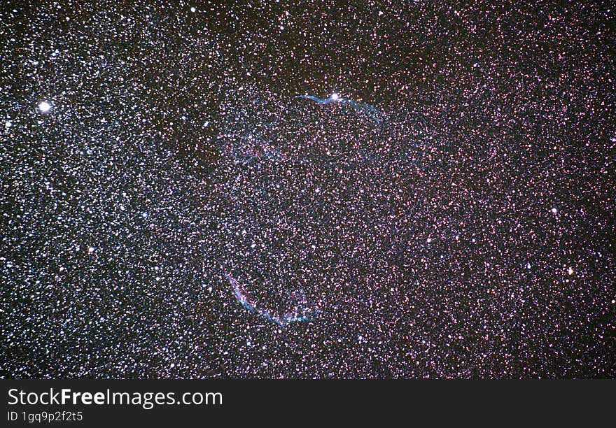 Veil nebula in the constellation of Swan