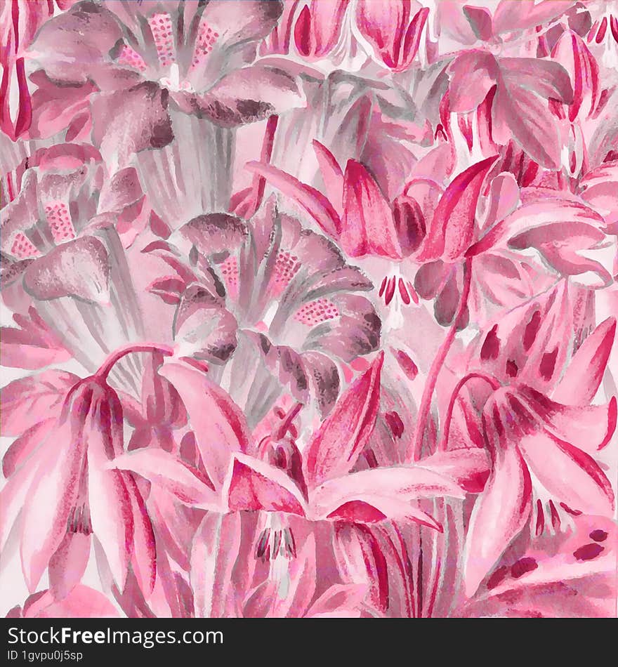 Pink-toned square floral art, digitally created, with a lovely textured background. Perfect for adding a touch of creativity to your projects